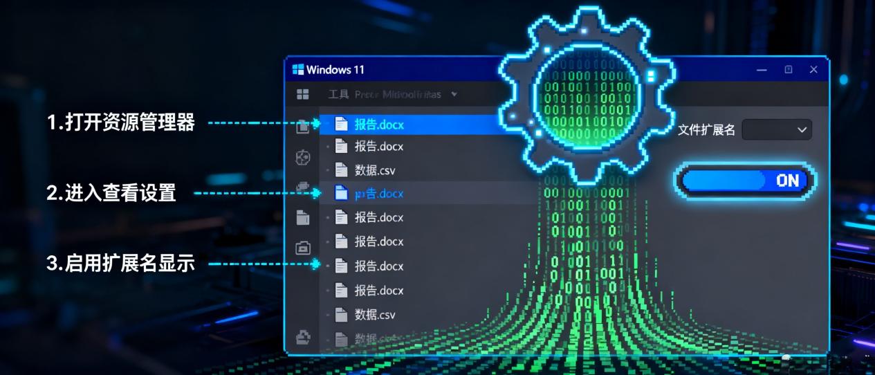 win11文件后缀隐藏了怎么显示1